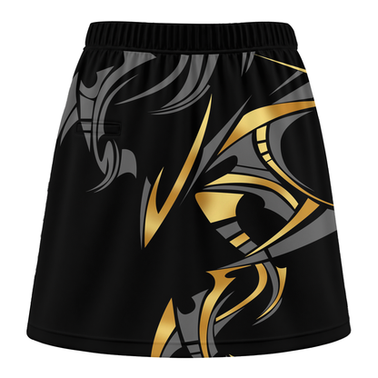 Customized Bowling Trouser Skirts With Shorts Underneath, Bowling Ball Crown Multicolor Skorts With Pockets
