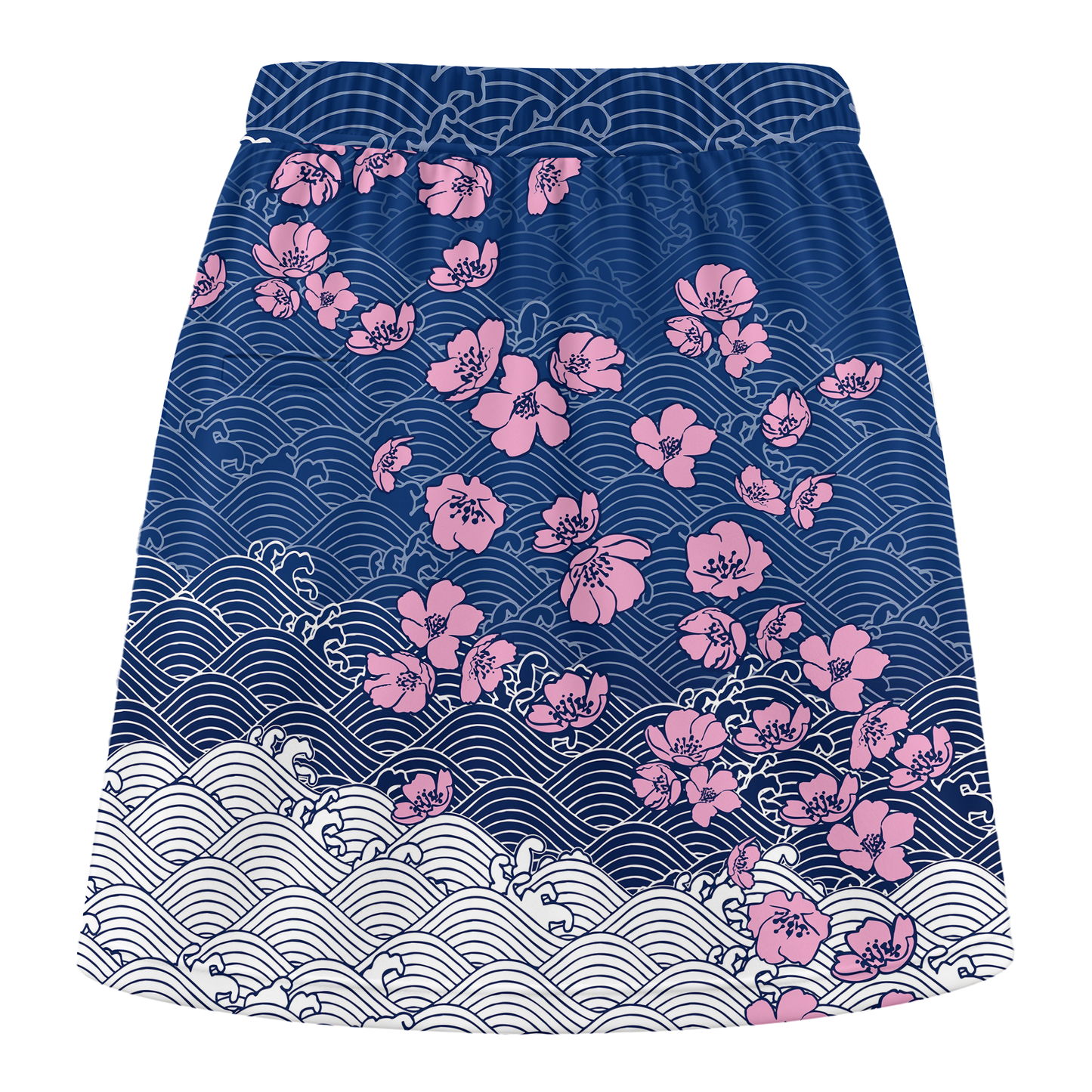 Customized Bowling Trouser Skirts With Shorts Underneath, Bowling Flowers Cherry Blossom Skorts With Pockets