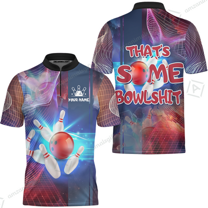 Custom Bowling Jersey Team Shirt, Bowling Shirt That’s Some Bowlshit, Funny Bowling Shirt Personalized Name