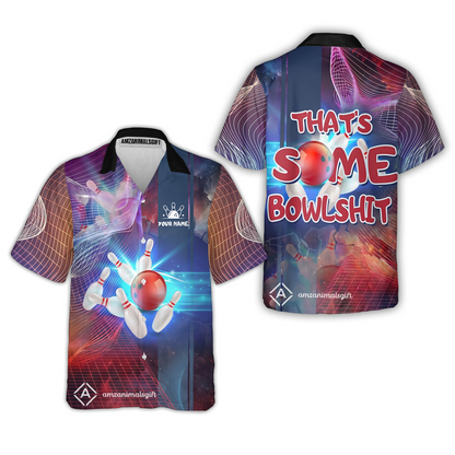Custom Bowling Jersey Team Shirt, Bowling Shirt That’s Some Bowlshit, Funny Bowling Shirt Personalized Name