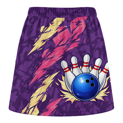 Customized Bowling Trouser Skirts With Shorts Underneath, Bowling Ion Max Bowling Ball Purple Fire Strike With Pockets