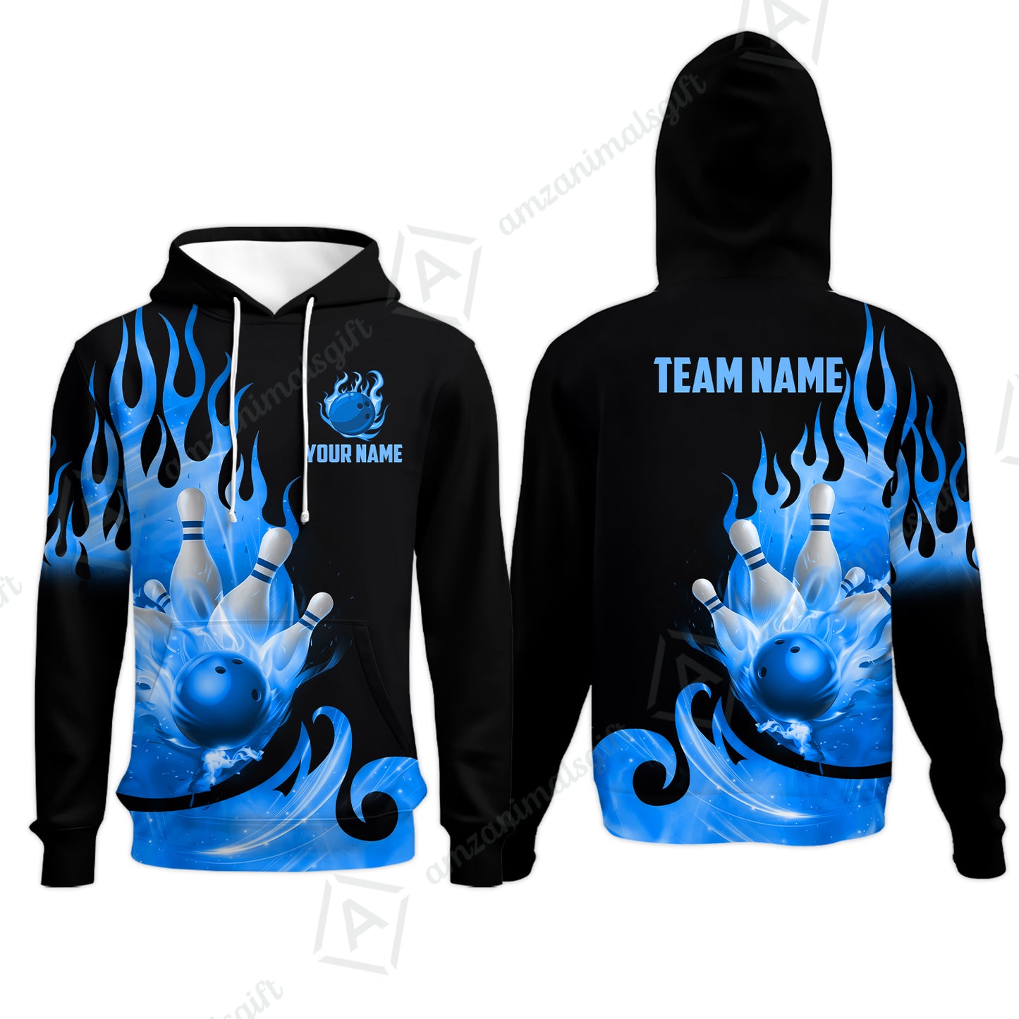 Customized Flame Bowling Ball Pins Splash Multicolor Bowling Jersey, Custom Name And Team Name For Bowlers