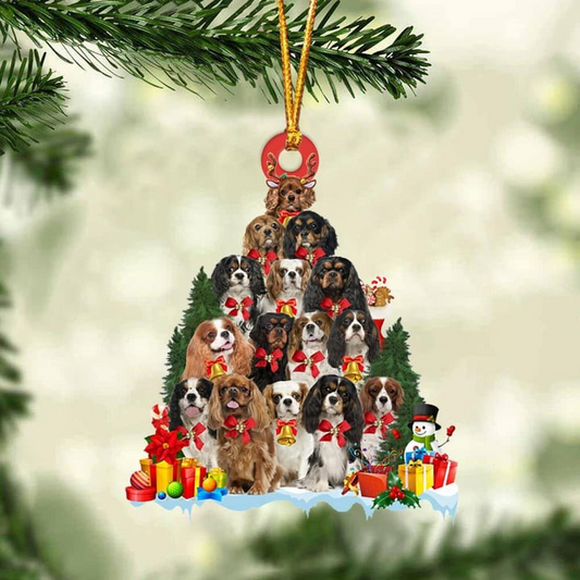 Cavalier King Charles Spaniel Acrylic Christmas Ornament, Cavalier King Charles Spaniel Dog Christmas Tree & Gift Acrylic Ornament for Dog Lover