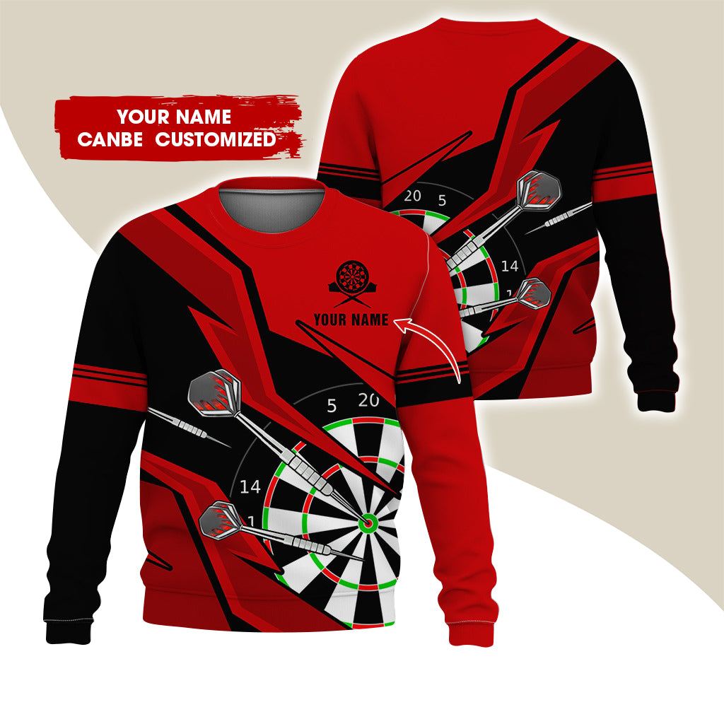 Customized Name Darts Sweatshirt, Personalized Dartboard Sweatshirt For Men & Women - Gift For Darts Lovers, Darts Players