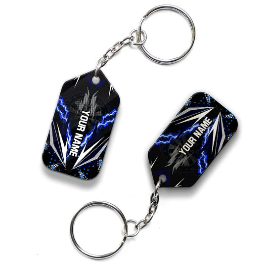 Bullseye Dartboard Thunder Customized Name Viking And Darts Acrylic Keychain - Christmas Gift For Darts Lovers, Darts Team Players