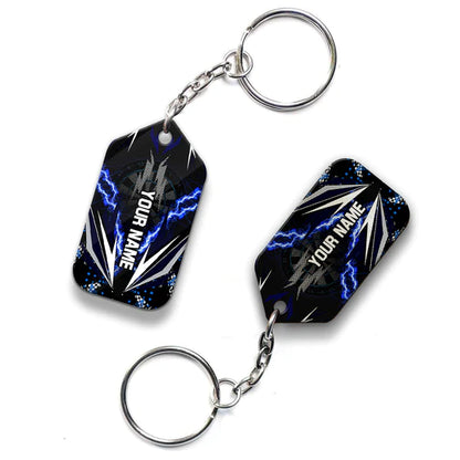 Bullseye Dartboard Thunder Customized Name Viking And Darts Acrylic Keychain - Christmas Gift For Darts Lovers, Darts Team Players