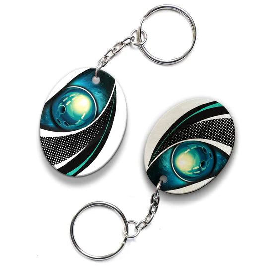 Eagle Bowling Team Blue Bowling Ball Acrylic Keychain For Bowling Players - Christmas Gift For Bowling Lovers, Bowling Team, Family, Friends