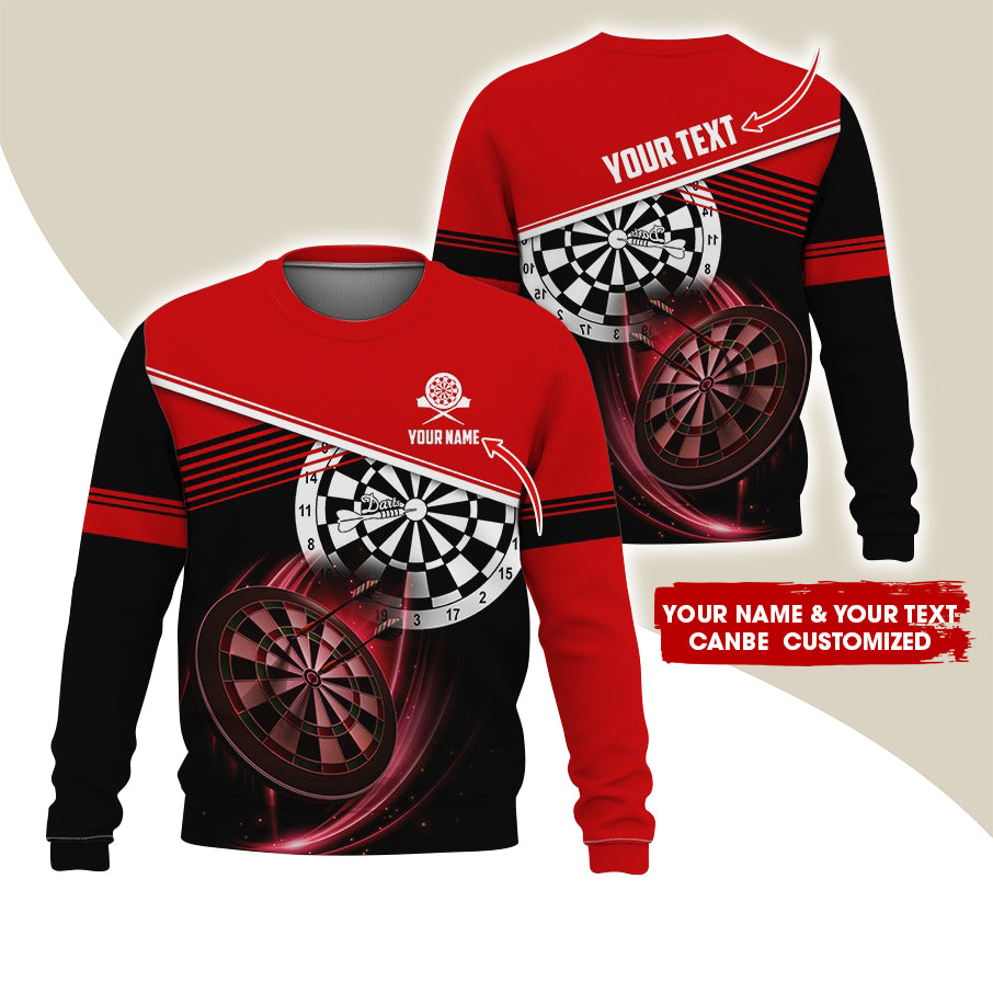 Customized Name & Text Darts Sweatshirt, Personalized Darts Team Uniforms Sweatshirt For Men & Women - Gift For Darts Lovers, Darts Players