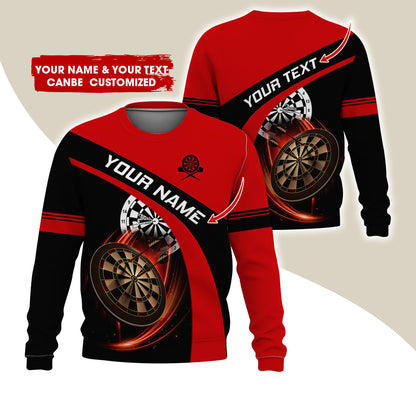Customized Name & Text Darts Sweatshirt, Personalized Darts Is My Life Sweatshirt For Men & Women - Gift For Darts Lovers, Darts Players