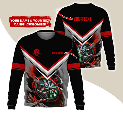 Customized Name & Text Darts Sweatshirt, Personalized Darts Team Sweatshirt For Men & Women - Gift For Darts Lovers, Darts Players