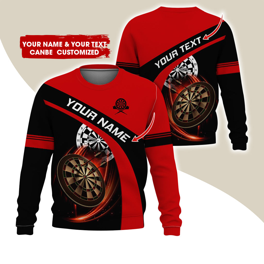 Customized Name & Text Darts Sweatshirt, Custom Darts Sweatshirt For Men & Women - Gift For Darts Lovers, Darts Players