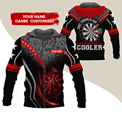 Custom Name Darts Premium Zip Hoodie, Personalized Dart Throwing Dad Cooler Zip Hoodie For Men & Women - Gift For Darts Lovers, Darts Players