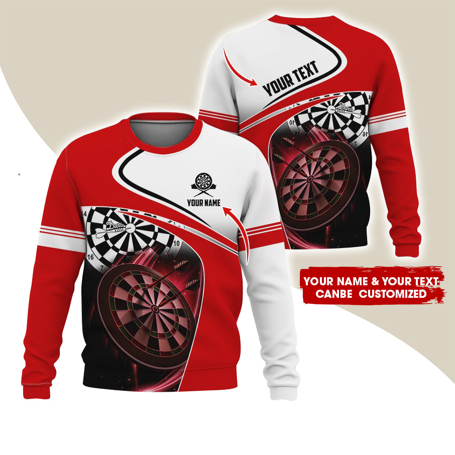 Customized Name & Text Darts Sweatshirt, Personalized Name & Text Darts Sweatshirt For Men & Women - Gift For Darts Lovers, Darts Players