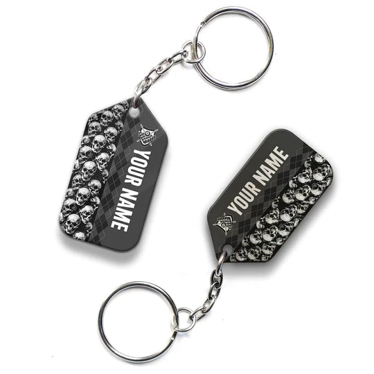 Personalized Name Billiard I Beat People With A Stick Acrylic Keychain - Christmas Gift For Billiard Lovers, Billiard Team Players