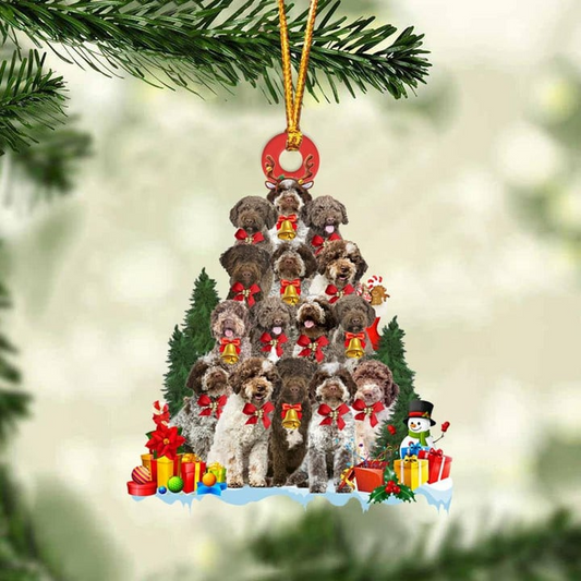 Lagotto Romagnolo Acrylic Christmas Ornament, Lagotto Romagnolo Dog Christmas Tree & Gift Acrylic Ornament for Dog Lover, Christmas