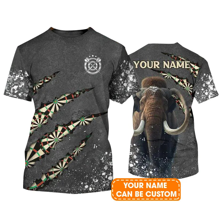 Customized Name Darts T Shirt, Mamut Darts Personalized Name Darts T Shirt For Men - Gift For Darts Lovers, Darts Team Players, Mamut Lovers