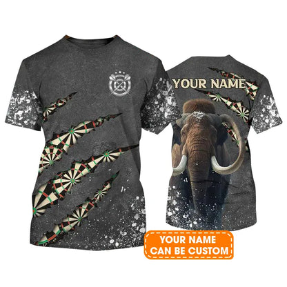 Customized Name Darts T Shirt, Mamut Darts Personalized Name Darts T Shirt For Men - Gift For Darts Lovers, Darts Team Players, Mamut Lovers
