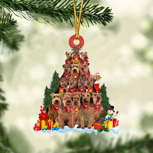 Welsh Terrier Acrylic Christmas Ornament, Welsh Terrier Dog Christmas Tree & Gift Acrylic Ornament for Dog Lover, Christmas, New Year