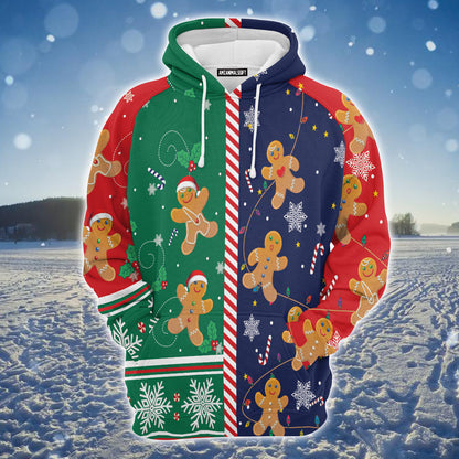 Gingerbread Christmas Cookies Premium Christmas Hoodie, Funny Christmas Unisex Hoodie For Men & Women - Perfect Gift For Christmas, Friends, Family