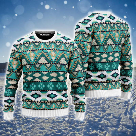 Native American Urly Christmas Sweater, Christmas Sweater For Men & Women - Perfect Gift For Christmas, New Year, Winter Holiday