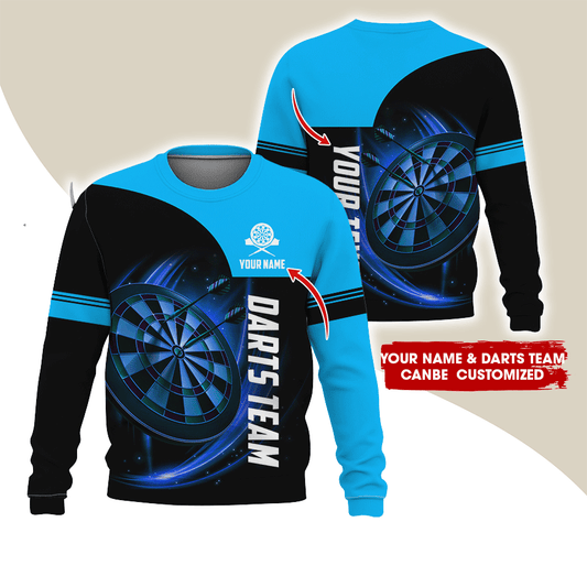 Customized Darts Sweatshirt, Personalized Name & Your Darts Team Name Sweatshirt For Men & Women, Perfect Gift For Darts Lovers, Friend, Family