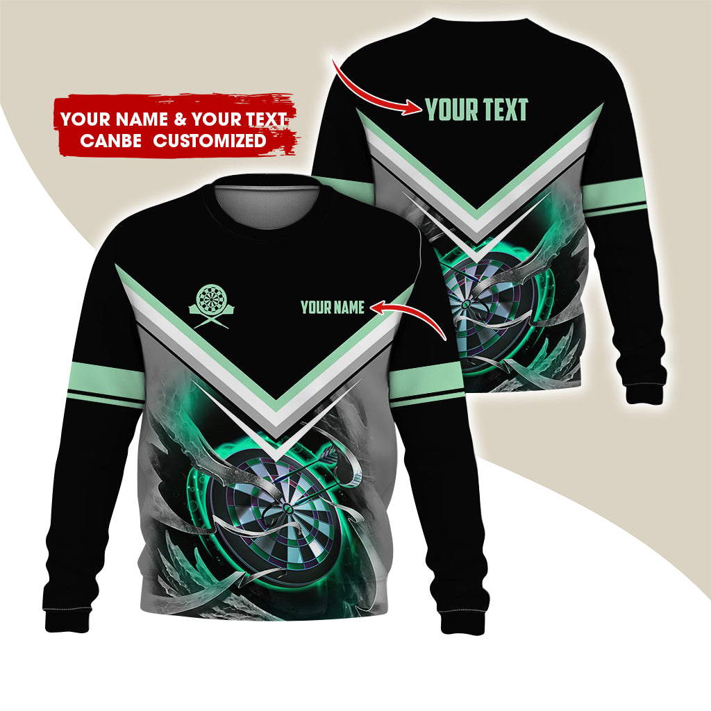 Customized Name & Text Darts Sweatshirt, Personalized Darts Team Sweatshirt For Men & Women - Gift For Darts Lovers, Darts Players
