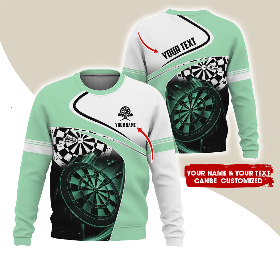 Customized Name & Text Darts Sweatshirt, Personalized Name & Text Darts Sweatshirt For Men & Women - Gift For Darts Lovers, Darts Players