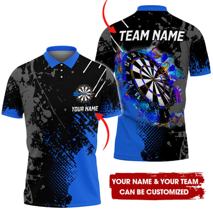 Customized Paint Style Darts Men Polo Shirt, Custom Darts For Team Polo Shirt For Men, Perfect Gift For Darts Lovers, Darts Players
