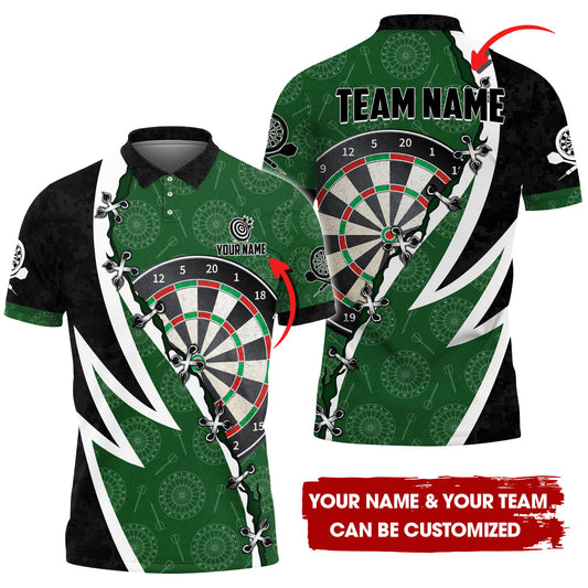 Customized Wing Darts Men Polo Shirt, Custom Darts For Team Polo Shirt For Men, Perfect Gift For Darts Lovers, Darts Players
