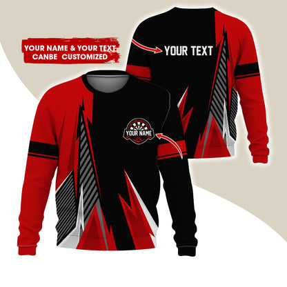 Customized Name & Text Darts Sweatshirt, Personalized Darts Play Sweatshirt For Men & Women - Gift For Darts Lovers, Darts Players