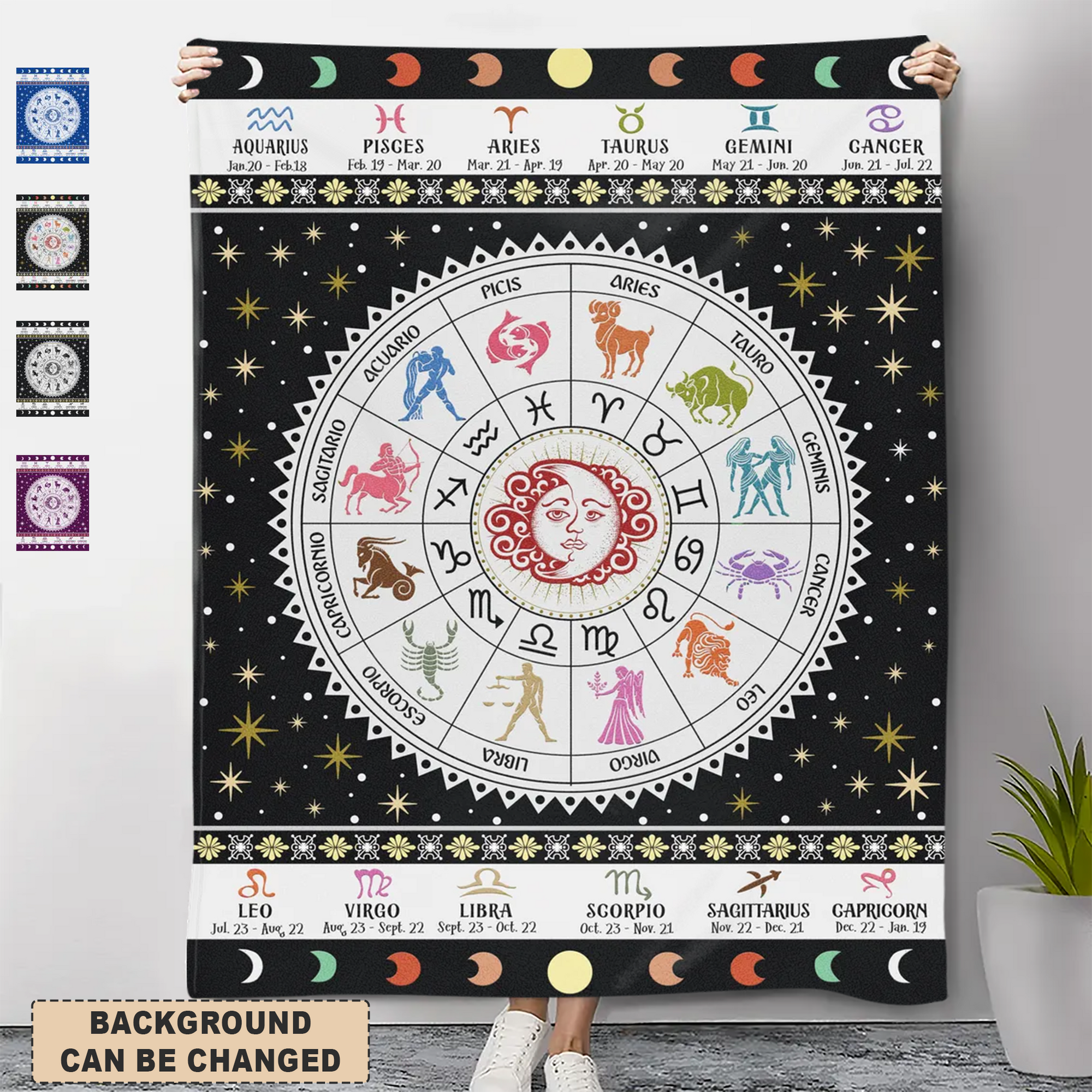 12 Zodiac Couple Blanket For Zodiac Lovers Birthday Halloween Christmas Gifts