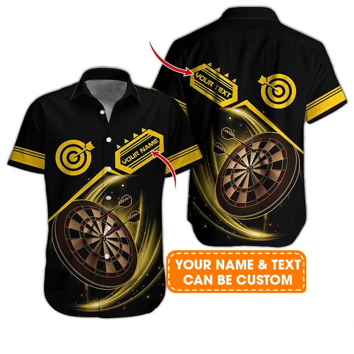 Darts Hawaiian Shirt Custom Name, Darts Team Personalized Aloha Hawaiian Shirts - Gift For Friend, Family