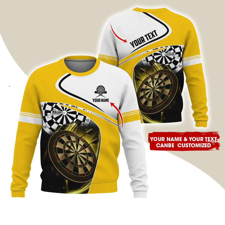 Customized Name & Text Darts Sweatshirt, Personalized Name & Text Darts Sweatshirt For Men & Women - Gift For Darts Lovers, Darts Players