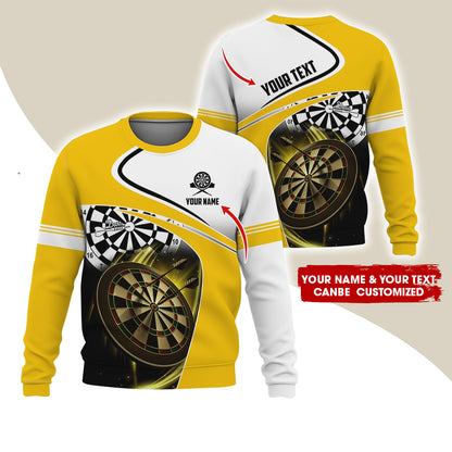 Customized Name & Text Darts Sweatshirt, Personalized Name & Text Darts Sweatshirt For Men & Women - Gift For Darts Lovers, Darts Players
