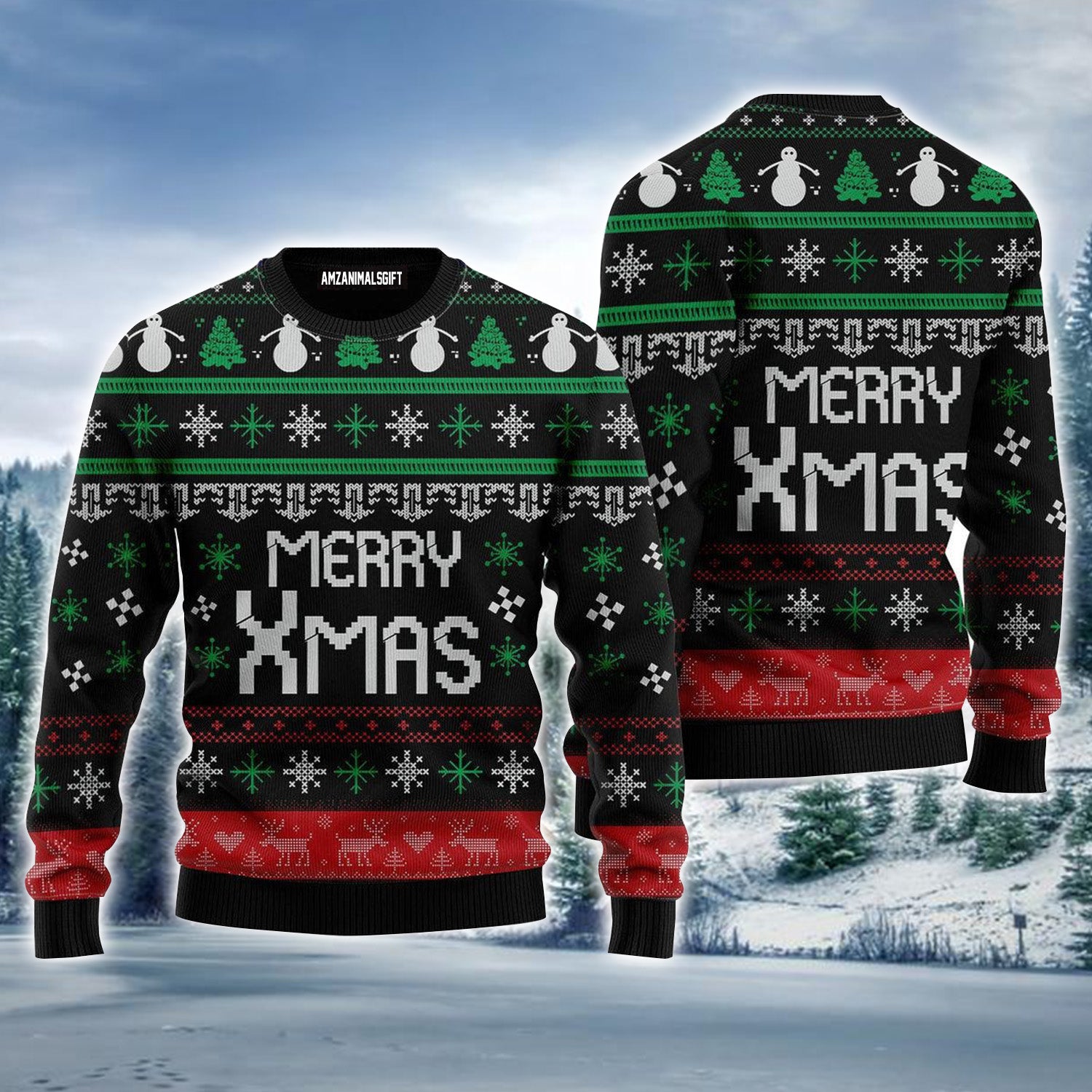 Snowman Merry Xmas Ugly Sweater For Men & Women, Perfect Outfit For Christmas New Year Autumn Winter