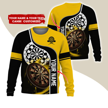 Customized Name & Text Darts Sweatshirt, Personalized Darts Team Sweatshirt For Men & Women - Gift For Darts Lovers, Darts Players