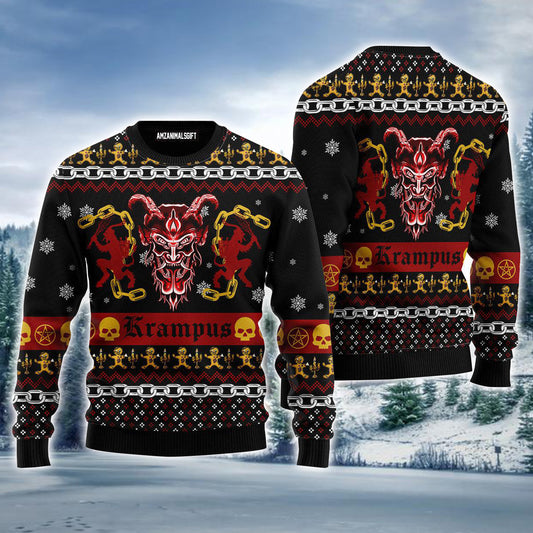 Krampus Horror Ugly Christmas Sweater For Men & Women, Perfect Outfit For Christmas New Year Autumn Winter