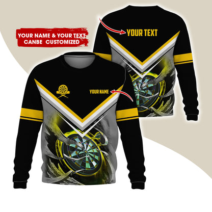 Customized Name & Text Darts Sweatshirt, Personalized Darts Team Sweatshirt For Men & Women - Gift For Darts Lovers, Darts Players