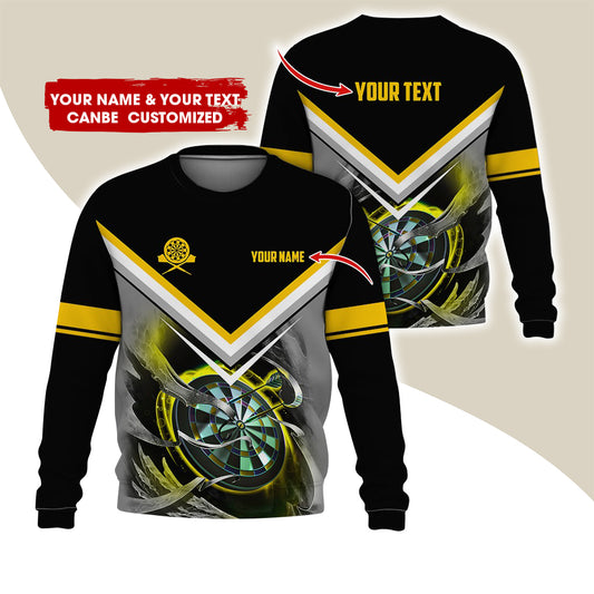 Customized Name & Text Darts Sweatshirt, Personalized Darts Team Sweatshirt For Men & Women - Gift For Darts Lovers, Darts Players
