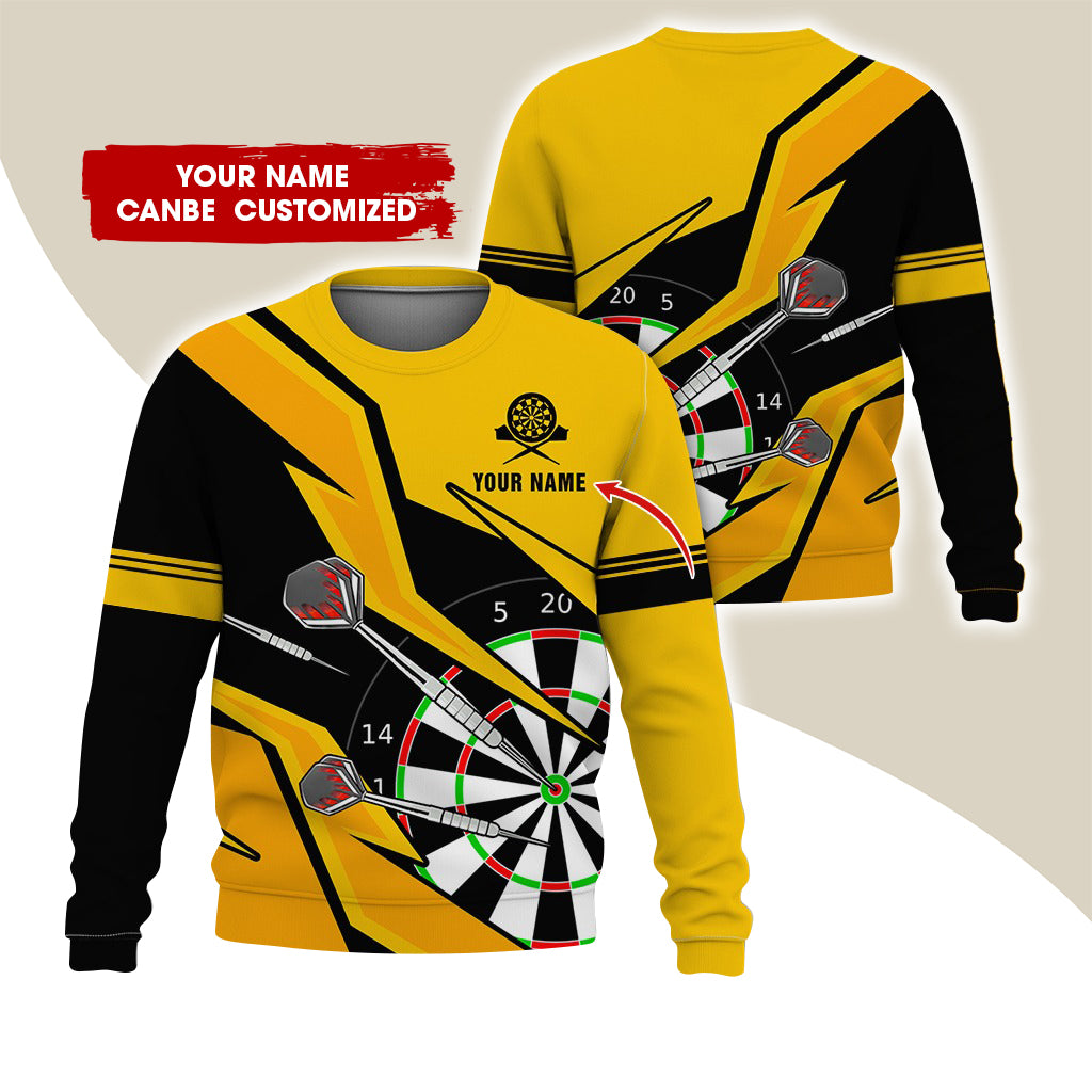 Customized Name Darts Sweatshirt, Personalized Dartboard Sweatshirt For Men & Women - Gift For Darts Lovers, Darts Players