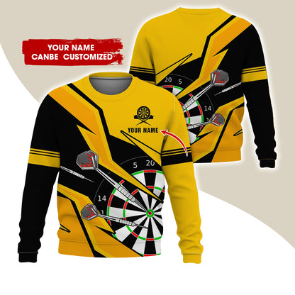 Customized Name Darts Sweatshirt, Personalized Dartboard Sweatshirt For Men & Women - Gift For Darts Lovers, Darts Players