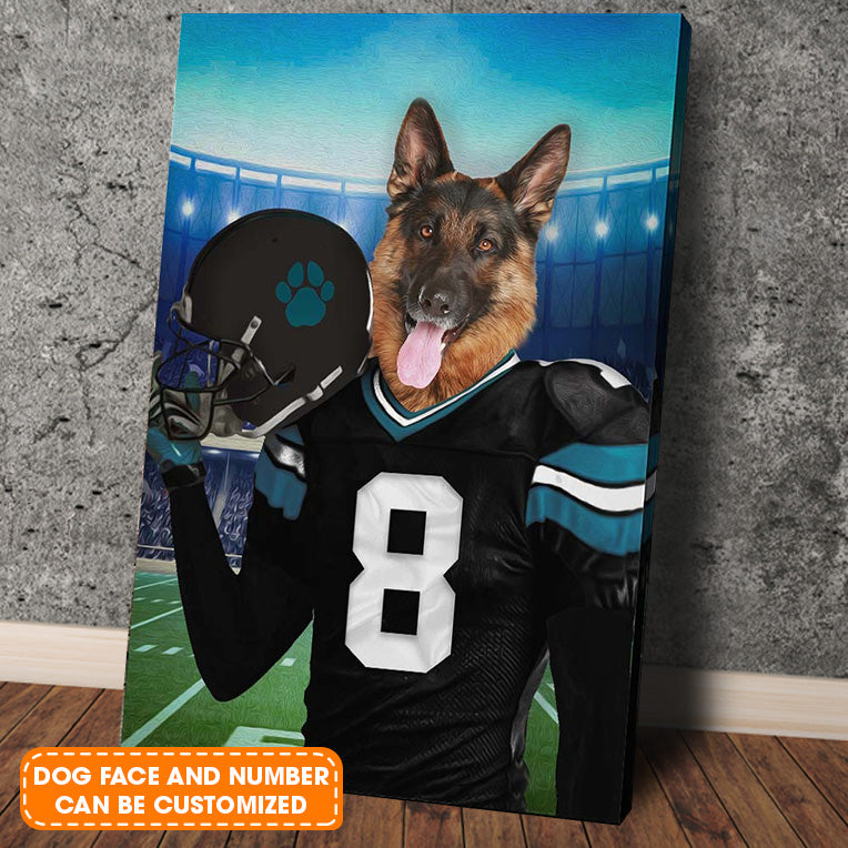 Jacksonville Fan Custom Pet Face Portrait Canvas - Pet Painting Portrait Canvas, Wall Art - Perfect Gift For Jacksonville Fan, Pet Lovers