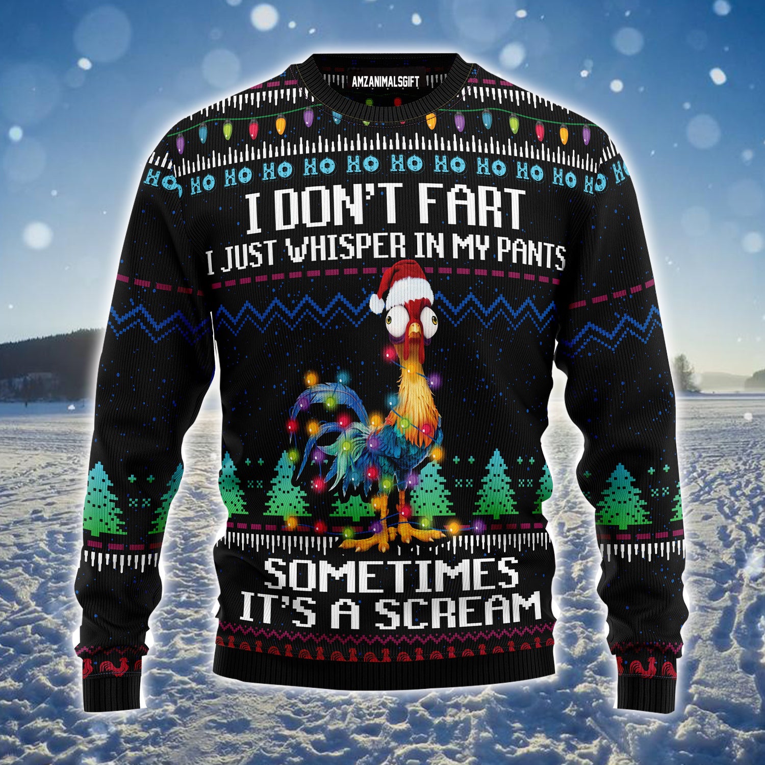 Chicken Christmas Ugly Christmas Sweater, It‘s Scream Chicken Ugly Sweater For Men & Women - Best Gift For Christmas, Family, Friends