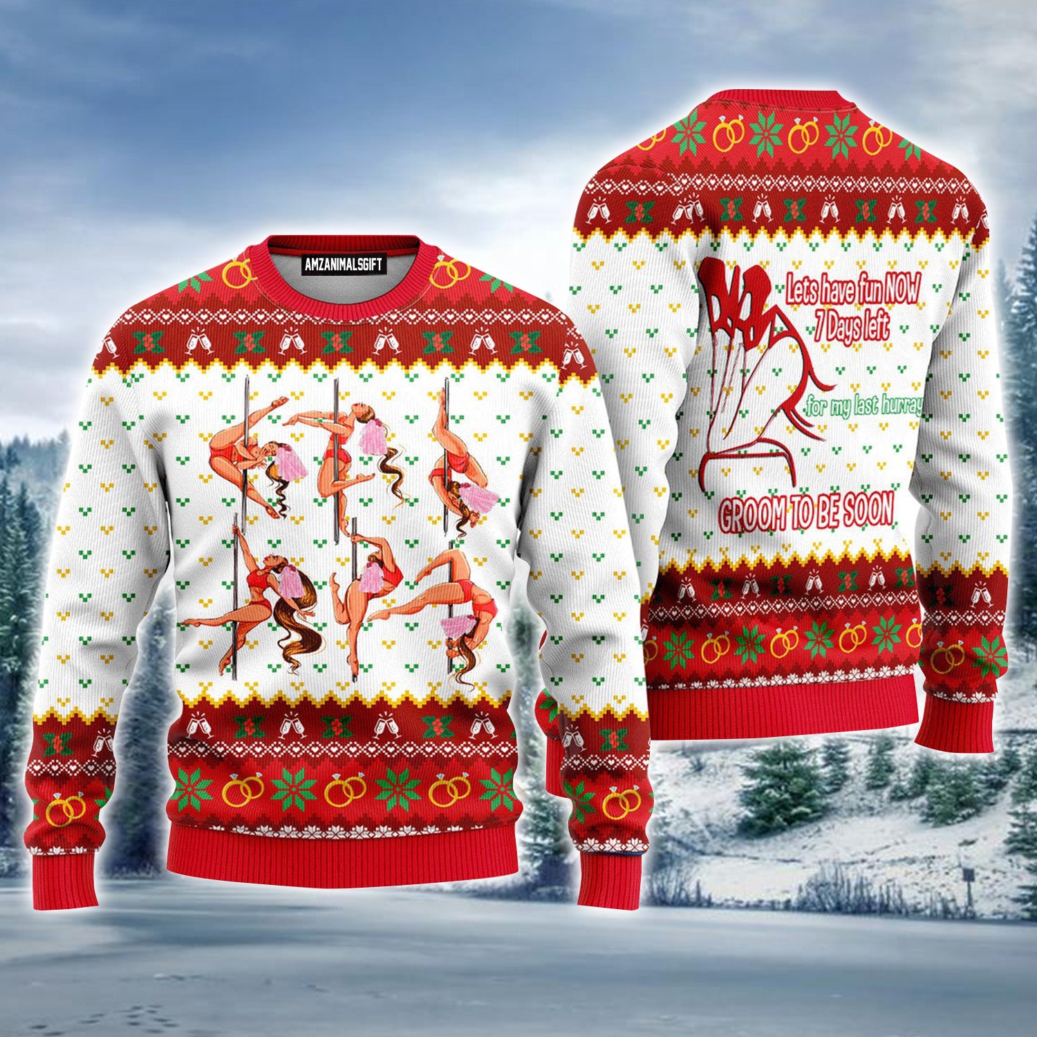 Groom To Be Soon Sexy Women Dancing Ugly Christmas Sweater For Men & Women, Perfect Outfit For Christmas New Year Autumn Winter