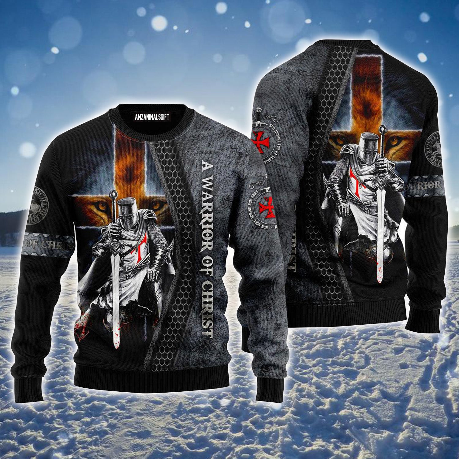 Legend Of Knight Templar Ugly Christmas Sweater For Men & Women, Perfect Outfit For Christmas New Year Autumn Winter