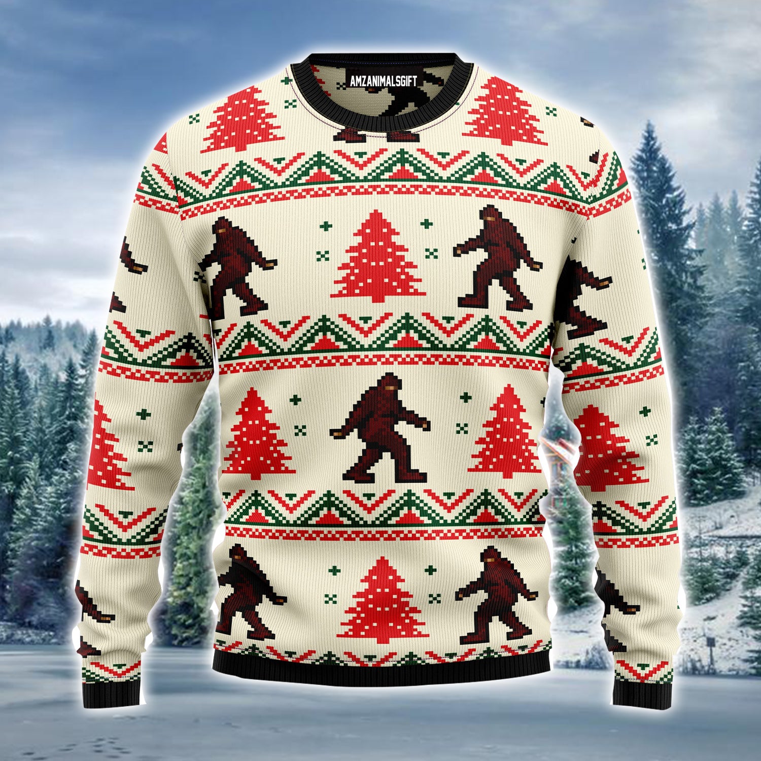 Bigfoot Ugly Christmas Sweater, Amazing Bigfoot Christmas Ugly Sweater For Men & Women - Best Gift For Christmas, Family, Friends