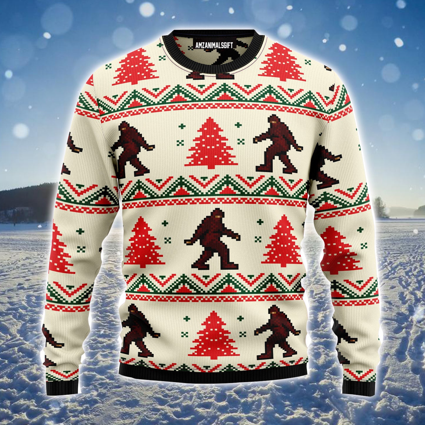 Bigfoot Ugly Christmas Sweater, Amazing Bigfoot Christmas Ugly Sweater For Men & Women - Best Gift For Christmas, Family, Friends