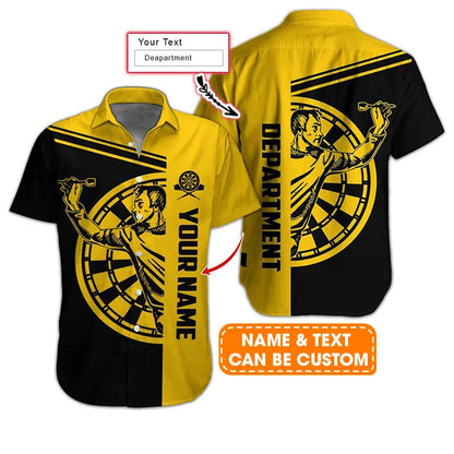 Darts Hawaiian Shirt Custom Name, Darts Uniforms Personalized Aloha Hawaiian Shirts - Gift For Darts Lovers, Friend, Family