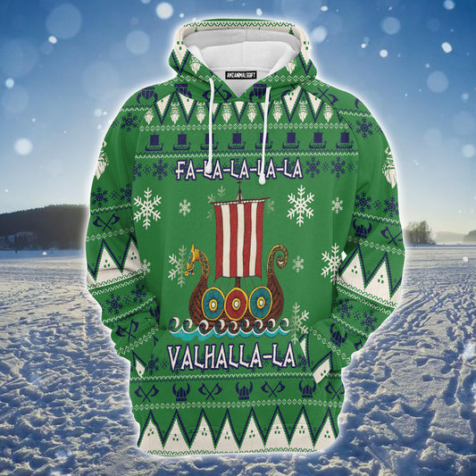 Viking Premium Christmas Hoodie, Fa-La-La-La-La Christmas Unisex Hoodie For Men & Women - Perfect Gift For Christmas, Friends, Family