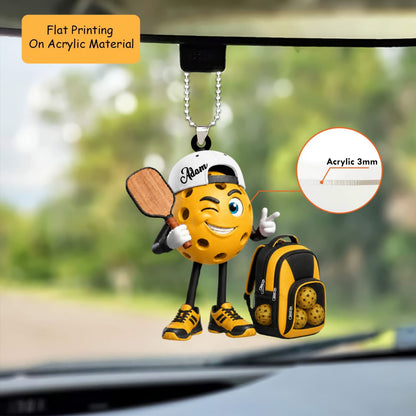 Personalized Christmas Pickleball Ornament, Pickleball Ball Player, Custom Ornament Christmas Gift, Keychain Pickleball Christmas, Car Ornament Pickleball Christmas